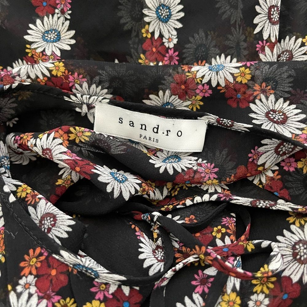 ‎Sandro Paris Floral Chiffon Dress - Picture 4 of 7